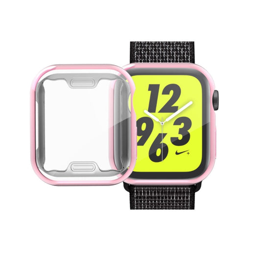 Full Coverage Plating TPU Case For Apple Watch Series 6 / 5 / 4 / Watch SE 40mm(Pink) by buy2fix