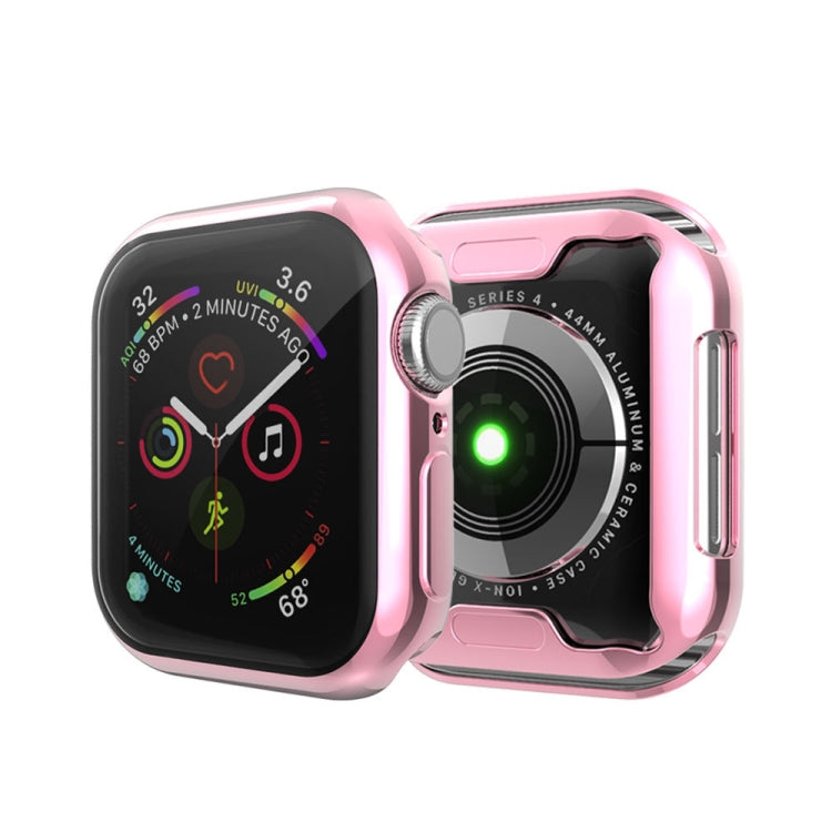 Full Coverage Plating TPU Case For Apple Watch Series 6 / 5 / 4 / Watch SE 40mm(Pink) by buy2fix