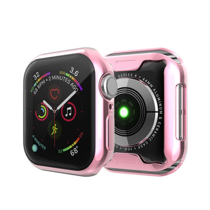 Full Coverage Plating TPU Case For Apple Watch Series 6 / 5 / 4 / Watch SE 40mm(Pink) by buy2fix
