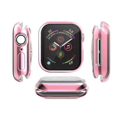 Full Coverage Plating TPU Case For Apple Watch Series 6 / 5 / 4 / Watch SE 40mm(Pink) by buy2fix