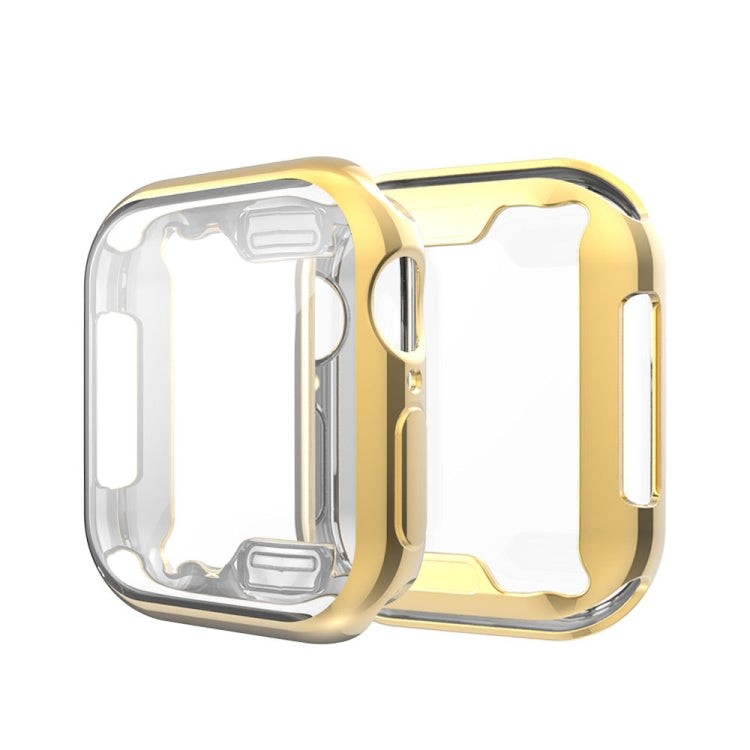 Full Coverage Plating TPU Case For Apple Watch Series 6 / 5 / 4 / Watch SE 40mm(Gold) by buy2fix