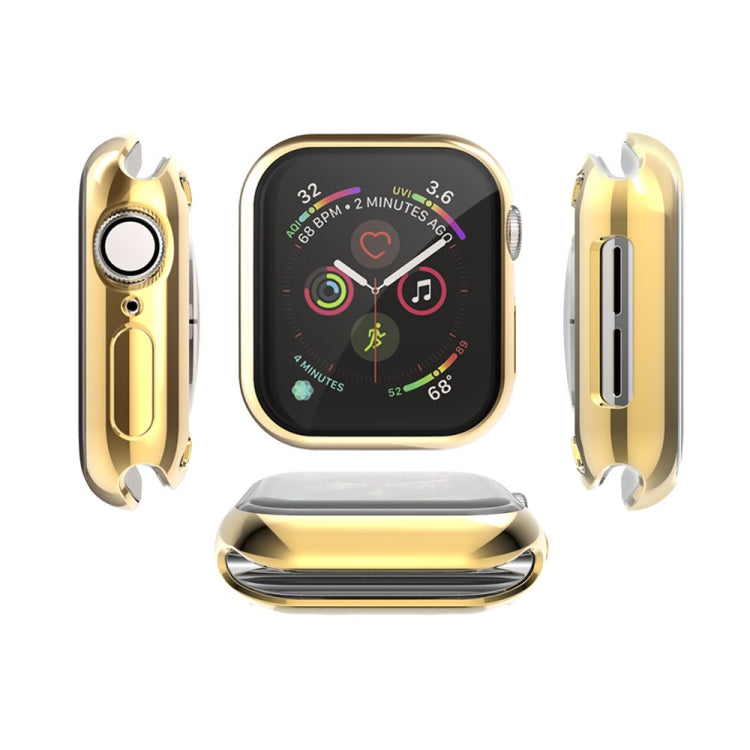 Full Coverage Plating TPU Case For Apple Watch Series 6 / 5 / 4 / Watch SE 40mm(Gold) by buy2fix