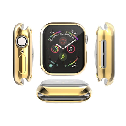 Full Coverage Plating TPU Case For Apple Watch Series 6 / 5 / 4 / Watch SE 40mm(Gold) by buy2fix