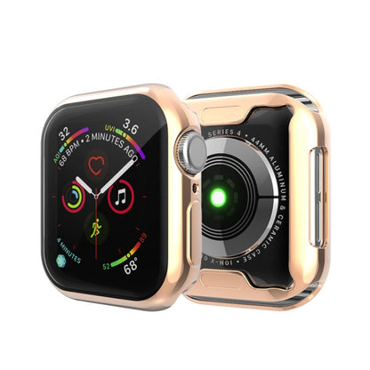 Full Coverage Plating TPU Case For Apple Watch Series 6 / 5 / 4 / Watch SE 40mm(Rose Gold) by buy2fix