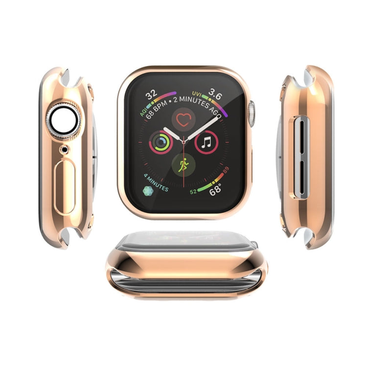 Full Coverage Plating TPU Case For Apple Watch Series 6 / 5 / 4 / Watch SE 40mm(Rose Gold) by buy2fix