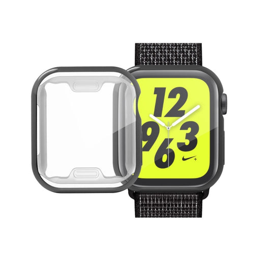 Full Coverage Plating TPU Case For Apple Watch Series 6 / 5 / 4 / Watch SE 44mm(Black) by buy2fix