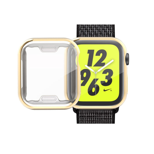 Full Coverage Plating TPU Case For Apple Watch Series 6 / 5 / 4 / Watch SE 44mm(Gold) by buy2fix