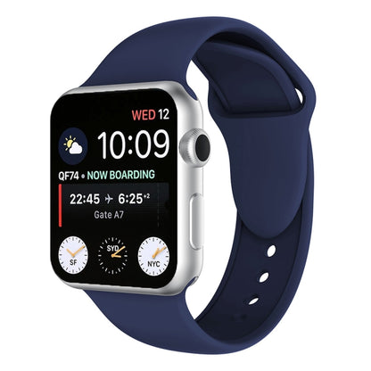 Double Rivets Silicone Watch Band for Apple Watch Series 3 & 2 & 1 42mm(Dark Blue) by buy2fix