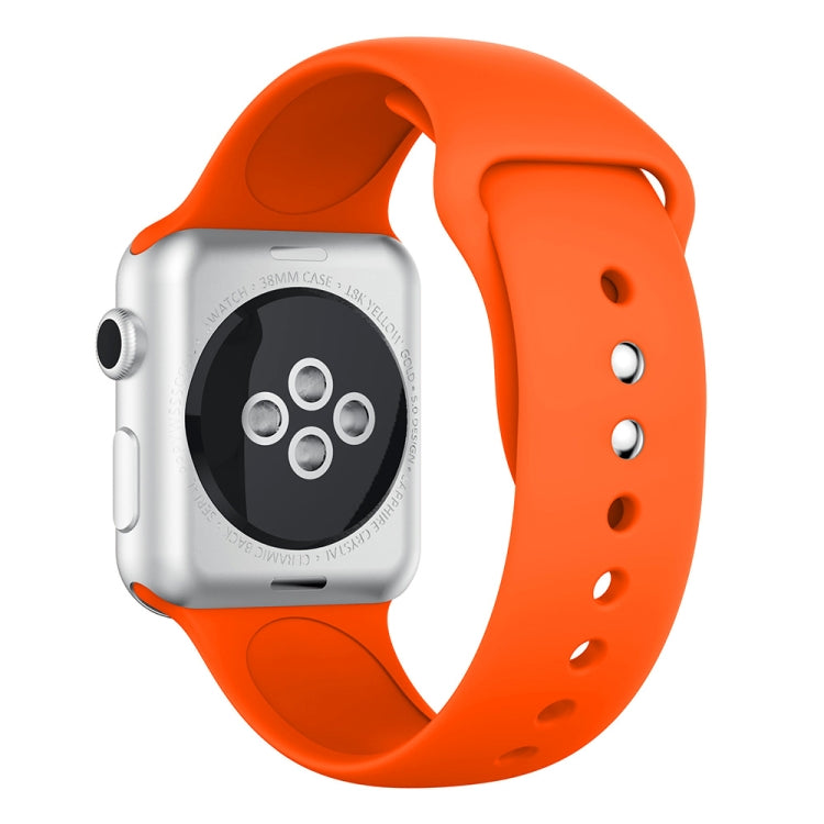 Double Rivets Silicone Watch Band for Apple Watch Series 3 & 2 & 1 42mm(Orange) by buy2fix