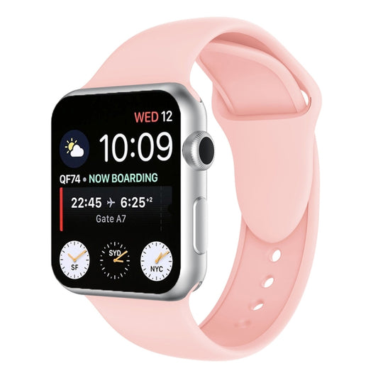 Double Rivets Silicone Watch Band for Apple Watch Series 3 & 2 & 1 42mm(Pink) by buy2fix