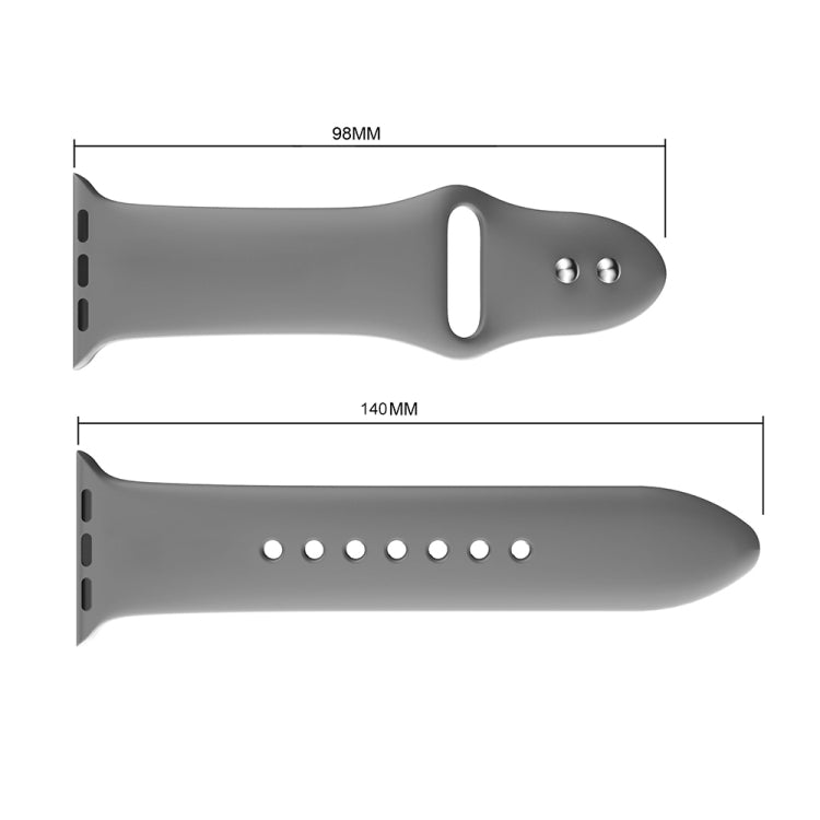 Double Rivets Silicone Watch Band for Apple Watch Series 3 & 2 & 1 42mm(Grey) by buy2fix