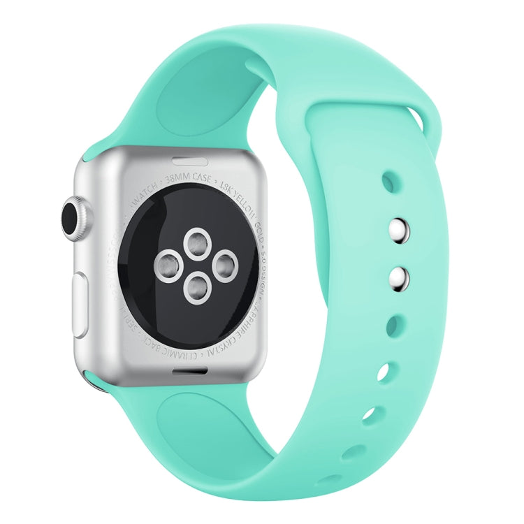 Double Rivets Silicone Watch Band for Apple Watch Series 3 & 2 & 1 42mm(Mint Green) by buy2fix