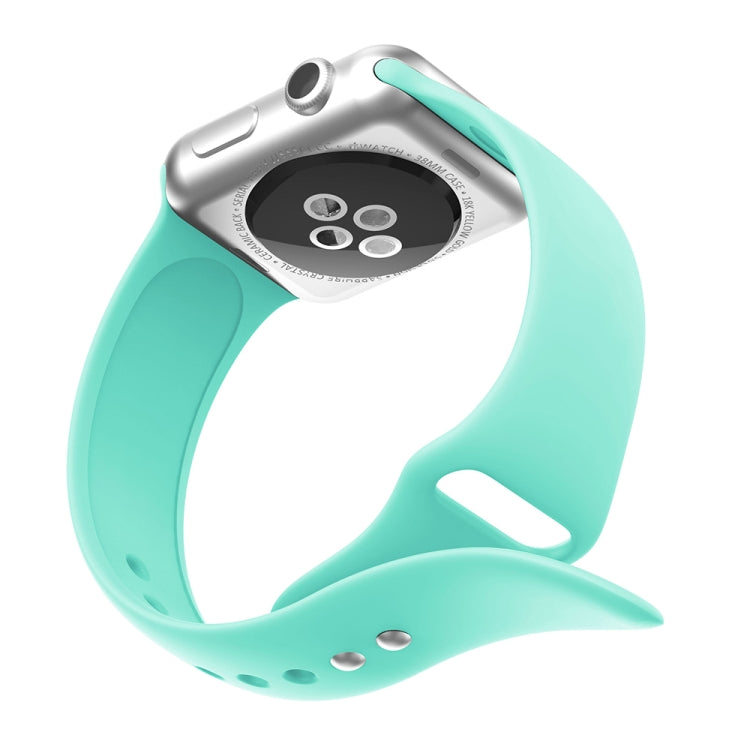 Double Rivets Silicone Watch Band for Apple Watch Series 3 & 2 & 1 42mm(Mint Green) by buy2fix
