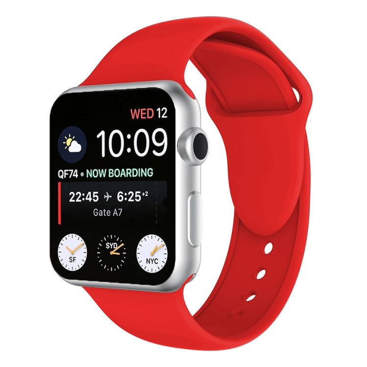 Double Rivets Silicone Watch Band for Apple Watch Series 3 & 2 & 1 42mm(Red) by buy2fix