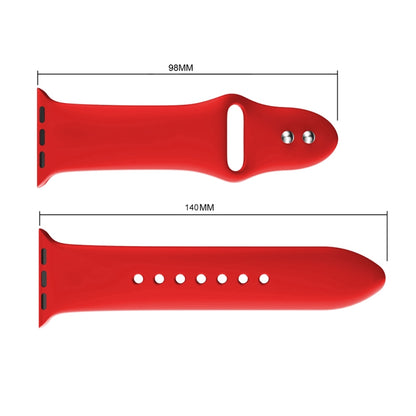 Double Rivets Silicone Watch Band for Apple Watch Series 3 & 2 & 1 42mm(Red) by buy2fix