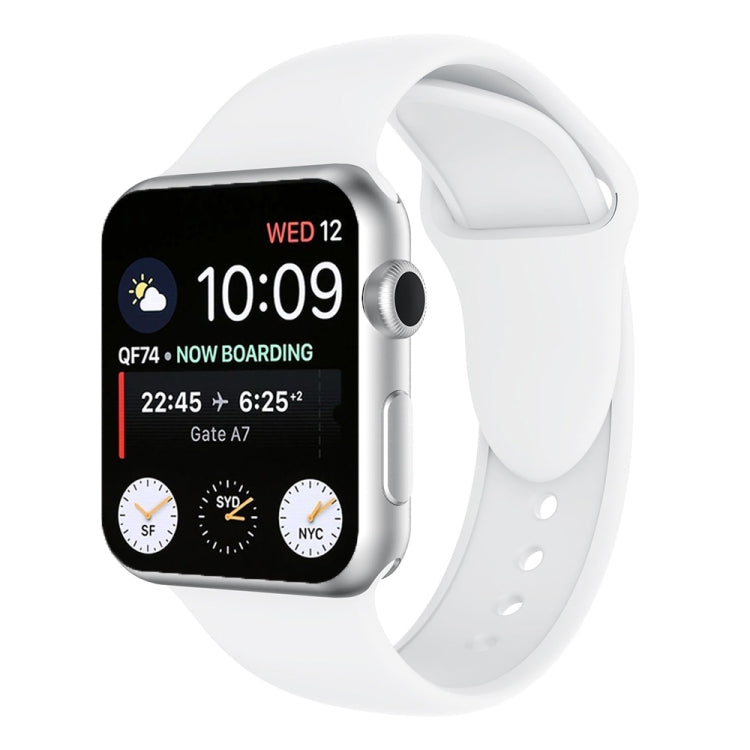 Double Rivets Silicone Watch Band for Apple Watch Series 3 & 2 & 1 42mm(White) - Watch Bands by buy2fix | Online Shopping UK | buy2fix