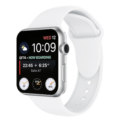 Double Rivets Silicone Watch Band for Apple Watch Series 3 & 2 & 1 42mm(White) - Watch Bands by buy2fix | Online Shopping UK | buy2fix