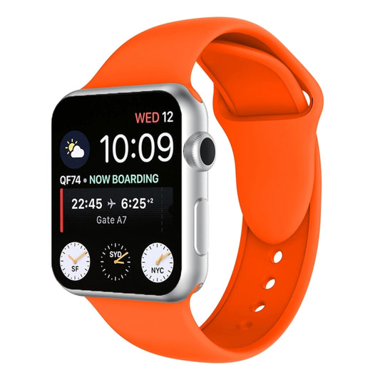 Double Rivets Silicone Watch Band for Apple Watch Series 3 & 2 & 1 38mm(Orange) by buy2fix