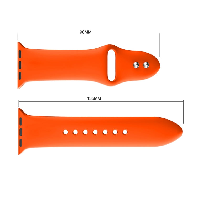 Double Rivets Silicone Watch Band for Apple Watch Series 3 & 2 & 1 38mm(Orange) by buy2fix