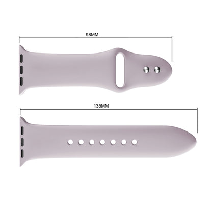 Double Rivets Silicone Watch Band for Apple Watch Series 3 & 2 & 1 38mm(Light Purple) by buy2fix
