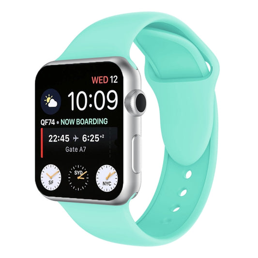 Double Rivets Silicone Watch Band for Apple Watch Series 3 & 2 & 1 38mm(Mint Green) by buy2fix