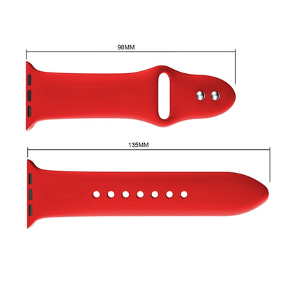 Double Rivets Silicone Watch Band for Apple Watch Series 3 & 2 & 1 38mm(Red) by buy2fix