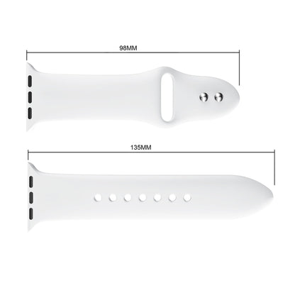 Double Rivets Silicone Watch Band for Apple Watch Series 3 & 2 & 1 38mm(White) by buy2fix