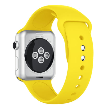 Double Rivets Silicone Watch Band for Apple Watch Series 3 & 2 & 1 38mm(Yellow) by buy2fix