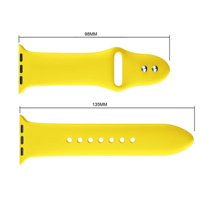 Double Rivets Silicone Watch Band for Apple Watch Series 3 & 2 & 1 38mm(Yellow) by buy2fix