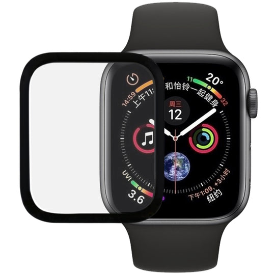 9H 3D Edge Glue Full Screen Tempered Glass Film For Apple Watch Series 6 / 5 / 4 / Watch SE 40mm(Black)