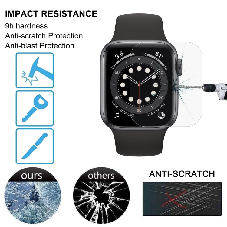 9H 2.5D Tempered Glass Film For Apple Watch Series 6 / 5 / 4 / Watch SE 44mm by buy2fix