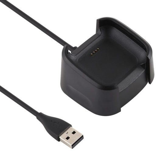 For Fitbit Versa 2 Charger Charging Dock Base Stand Holder with 1m Charging Cable(Black) - Charger by buy2fix | Online Shopping UK | buy2fix