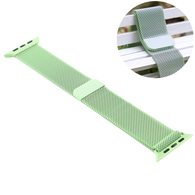 For Apple Watch Ultra 49mm&Watch Ultra 2 49mm / Series 10 46mm / 9&8&7 45mm / SE 3&SE 2&6&SE&5&4 44mm / 3&2&1 42mm Color-changing Magnetic Nylon Watch Band(Dark Green) by buy2fix