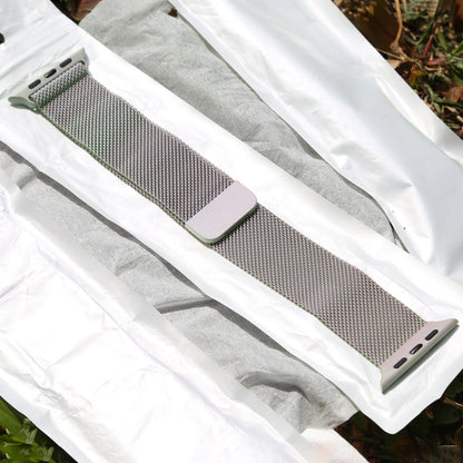 For Apple Watch Ultra 49mm&Watch Ultra 2 49mm / Series 10 46mm / 9&8&7 45mm / SE 3&SE 2&6&SE&5&4 44mm / 3&2&1 42mm Color-changing Magnetic Nylon Watch Band(Dark Green) by buy2fix