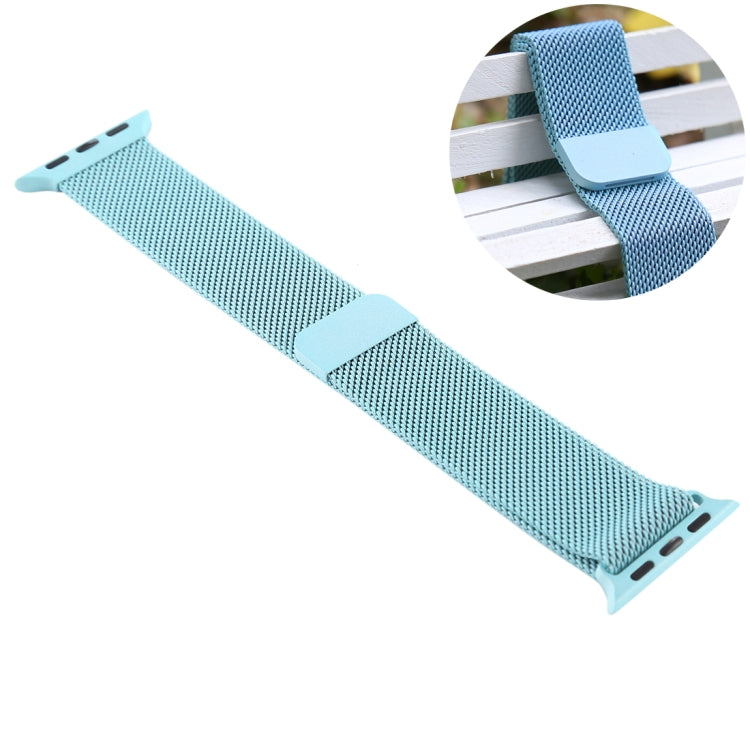 For Apple Watch Ultra 49mm&Watch Ultra 2 49mm / Series 10 46mm / 9&8&7 45mm / SE 3&SE 2&6&SE&5&4 44mm / 3&2&1 42mm Color-changing Magnetic Nylon Watch Band (Baby Blue) by buy2fix