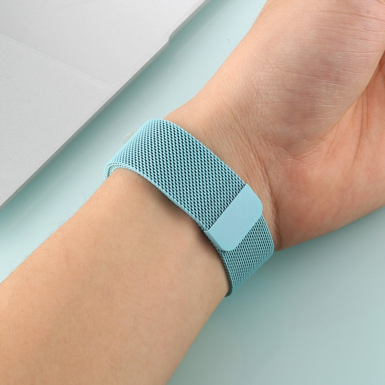 For Apple Watch Ultra 49mm&Watch Ultra 2 49mm / Series 10 46mm / 9&8&7 45mm / SE 3&SE 2&6&SE&5&4 44mm / 3&2&1 42mm Color-changing Magnetic Nylon Watch Band (Baby Blue) by buy2fix