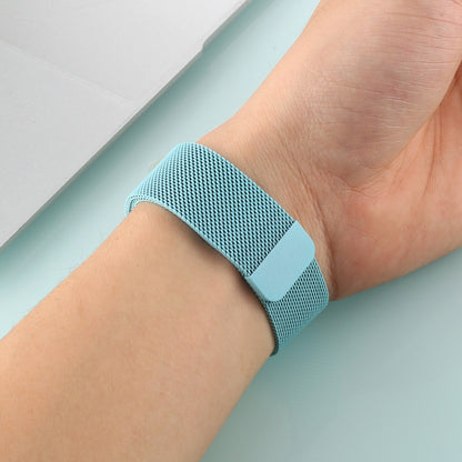 For Apple Watch Ultra 49mm&Watch Ultra 2 49mm / Series 10 46mm / 9&8&7 45mm / SE 3&SE 2&6&SE&5&4 44mm / 3&2&1 42mm Color-changing Magnetic Nylon Watch Band (Baby Blue) by buy2fix