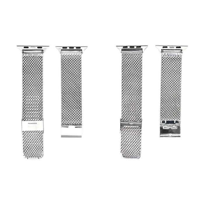 304 Stainless Steel Milanese Watch Band with Connector For Apple Watch Series 10 42mm / 9&8&7 41mm / SE 3&SE 2&6&SE&5&4 40mm / 3&2&1 38mm(Silver) - Watch Bands by buy2fix | Online Shopping UK | buy2fix