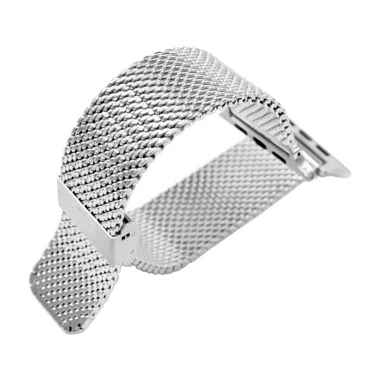 304 Stainless Steel Milanese Watch Band with Connector For Apple Watch Ultra 49mm&Watch Ultra 2 49mm / Series 10 46mm / 9&8&7 45mm / SE 3&SE 2&6&SE&5&4 44mm / 3&2&1 42mm(Silver) - Watch Bands by buy2fix | Online Shopping UK | buy2fix