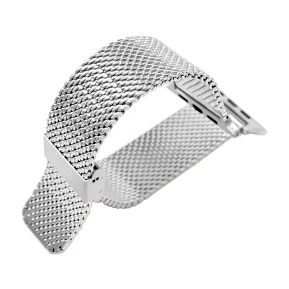 304 Stainless Steel Milanese Watch Band with Connector For Apple Watch Ultra 49mm&Watch Ultra 2 49mm / Series 10 46mm / 9&8&7 45mm / SE 3&SE 2&6&SE&5&4 44mm / 3&2&1 42mm(Silver) - Watch Bands by buy2fix | Online Shopping UK | buy2fix