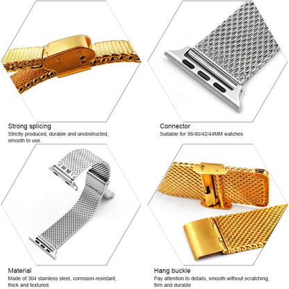 304 Stainless Steel Milanese Watch Band with Connector For Apple Watch Ultra 49mm&Watch Ultra 2 49mm / Series 10 46mm / 9&8&7 45mm / SE 3&SE 2&6&SE&5&4 44mm / 3&2&1 42mm(Silver) - Watch Bands by buy2fix | Online Shopping UK | buy2fix