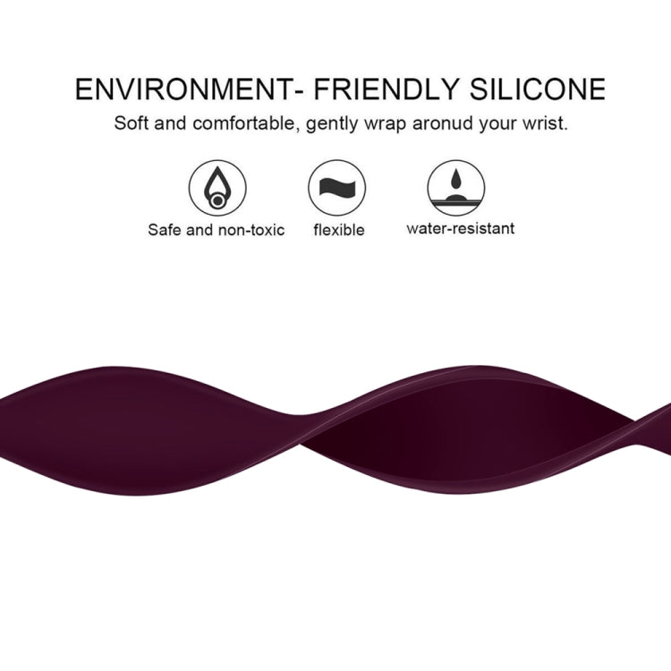 For Apple Watch Ultra 49mm&Watch Ultra 2 49mm / Series 10 46mm / 9&8&7 45mm / SE 3&SE 2&6&SE&5&4 44mm / 3&2&1 42mm Solid Color Elastic Silicone Watch Band, Size:M 143mm (Calendula) by buy2fix