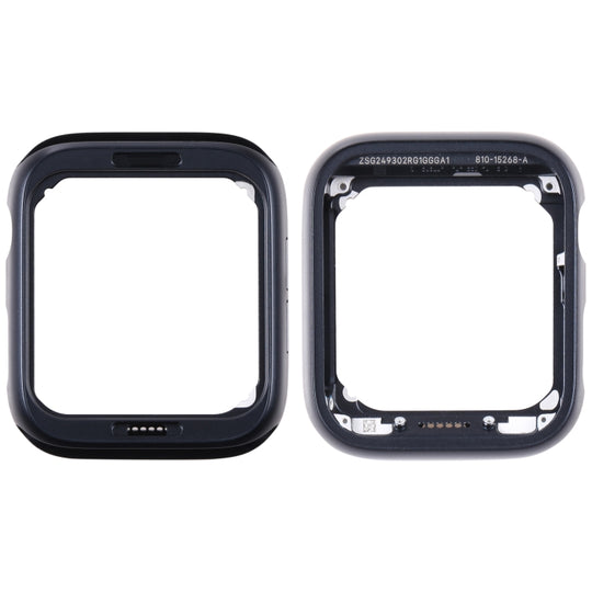 Pour Apple Watch Series SE 2022 44 mm, plaque de cadre central en acier inoxydable (noir)