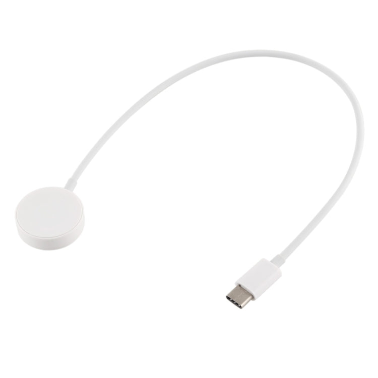 30cm Type-C Universal Portable Magnetic Wireless Charger for Apple Watch Series Ultra & 8 & 7 & 6 & 5 & 4 & 3 & 2(White) - Charger / Holder by buy2fix | Online Shopping UK | buy2fix