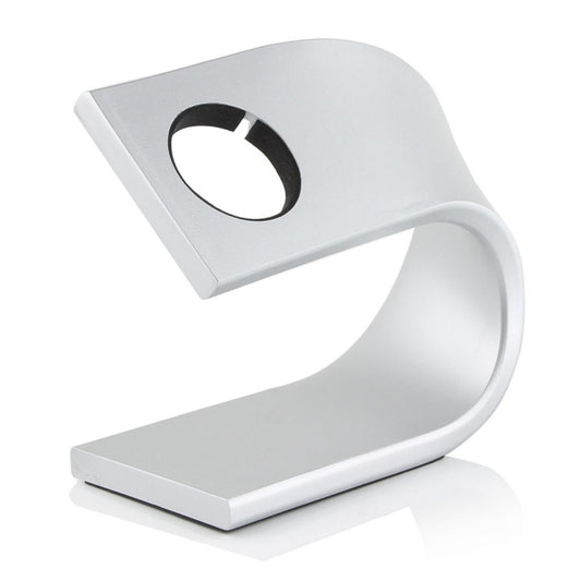 U Shape Aluminum Stand Charger Holder For Apple Watch 38mm / 42mm(Silver) - Charger / Holder by buy2fix | Online Shopping UK | buy2fix