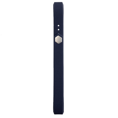 For Fitbit Alta Watch Oblique Texture Silicone Watchband, Large Size, Length: about 22cm(Dark Blue) - Watch Bands by buy2fix | Online Shopping UK | buy2fix