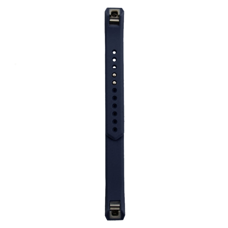 For Fitbit Alta Watch Oblique Texture Silicone Watchband, Large Size, Length: about 22cm(Dark Blue) - Watch Bands by buy2fix | Online Shopping UK | buy2fix
