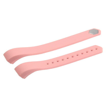 For Fitbit Alta Watch Oblique Texture Silicone Watchband, Large Size, Length: about 22cm(Pink) - Watch Bands by buy2fix | Online Shopping UK | buy2fix