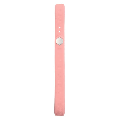 For Fitbit Alta Watch Oblique Texture Silicone Watchband, Large Size, Length: about 22cm(Pink) - Watch Bands by buy2fix | Online Shopping UK | buy2fix