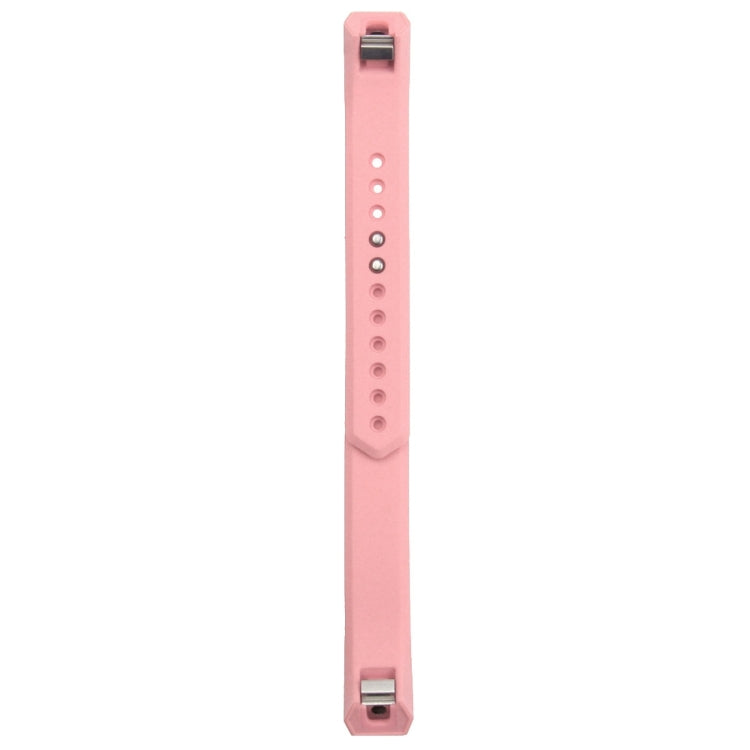 For Fitbit Alta Watch Oblique Texture Silicone Watchband, Large Size, Length: about 22cm(Pink) - Watch Bands by buy2fix | Online Shopping UK | buy2fix